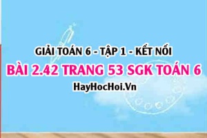 Giải bài 2.42 trang 53 Toán 6 Tập 1 SGK Kết nối tri thức